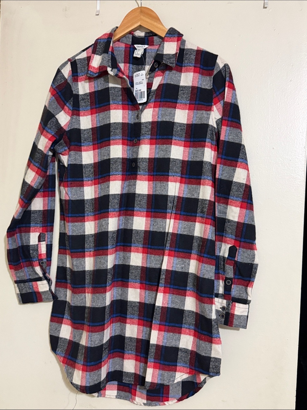 Forever 21 flannel shirt dress